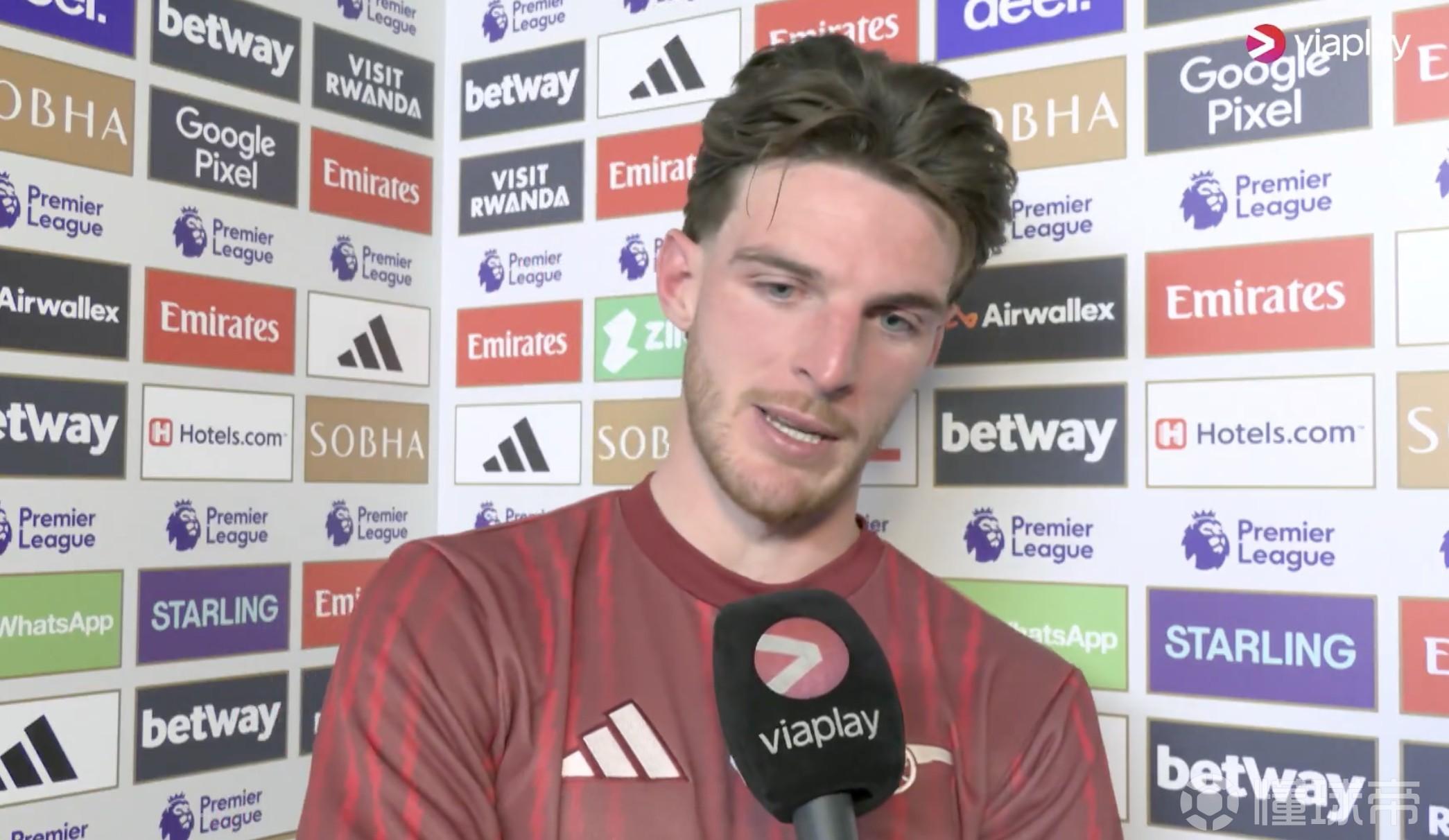 赖斯：我敢肯定厄德高的膝盖还有痛感，但他在忍痛参加比赛