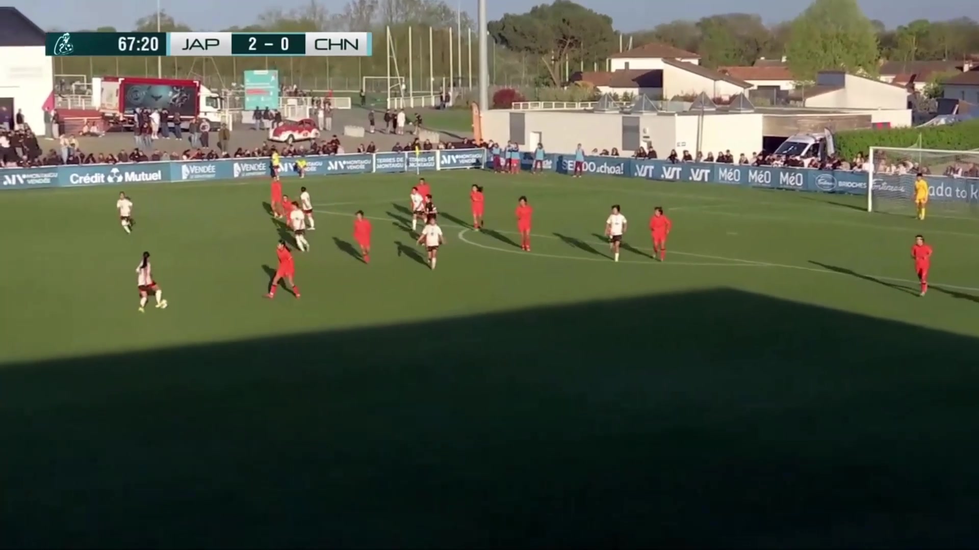 中国U16女足连续解围失误中原千寻抽射破门