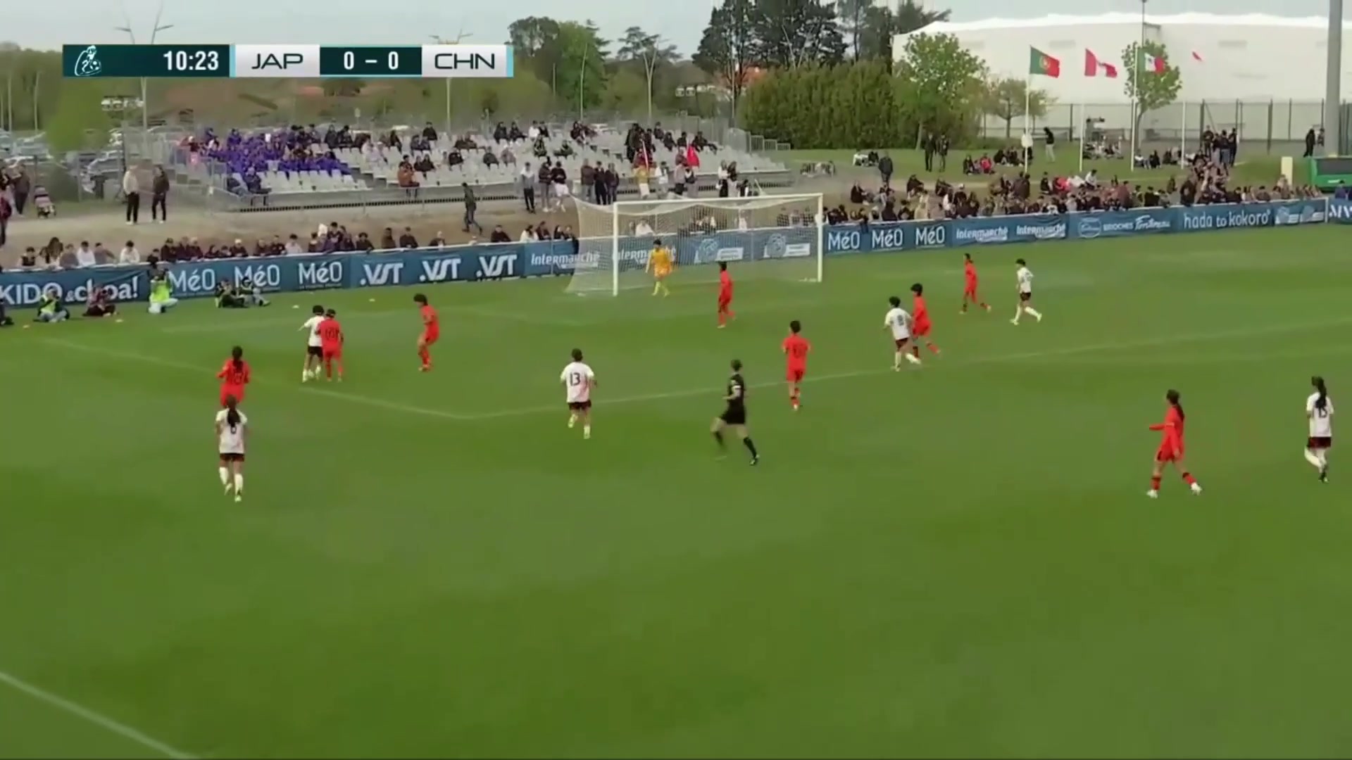 中国U16女足丢球童苏欣犯规送点林祐未点射破门