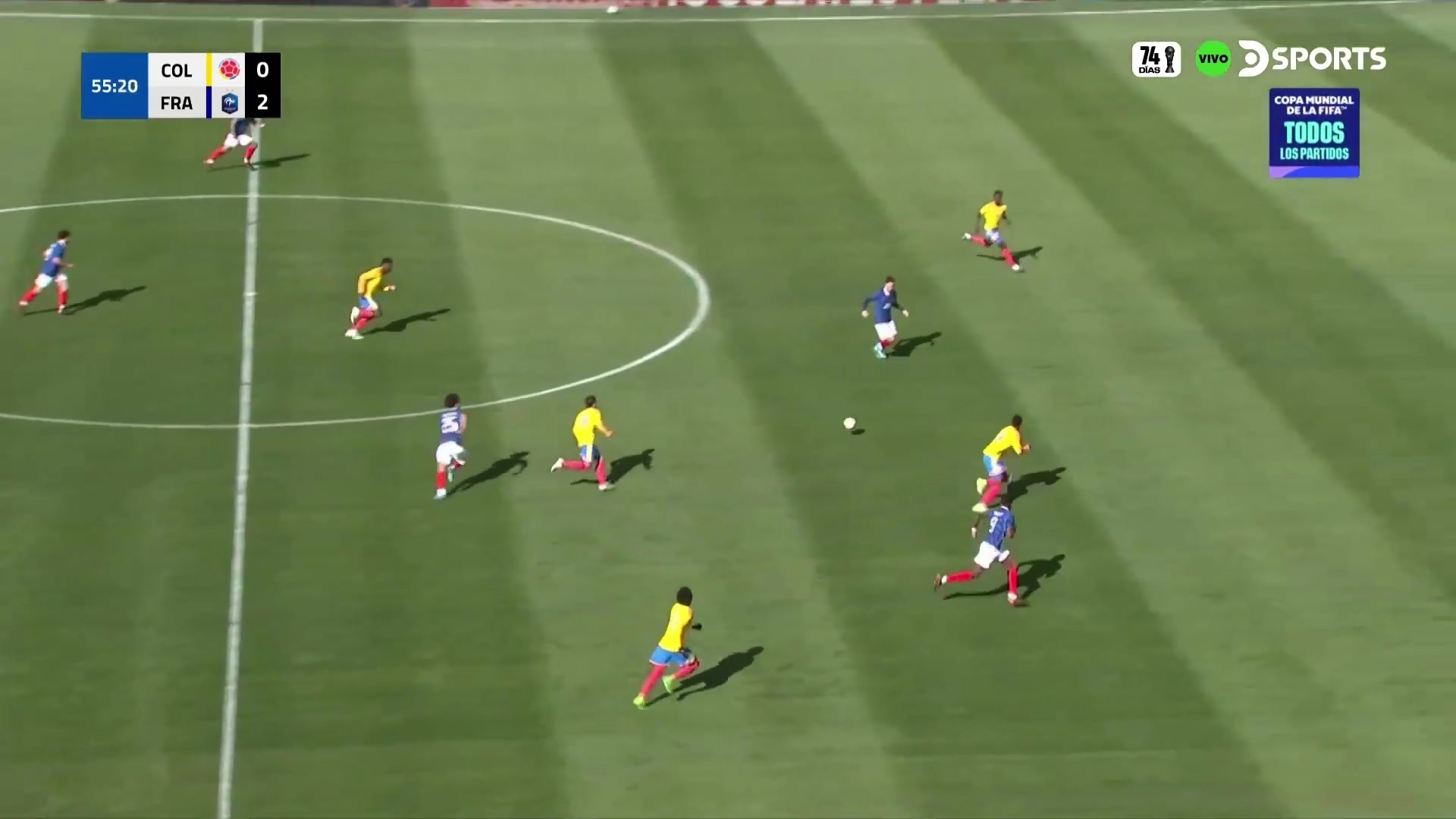 法国3-0哥伦比亚图拉姆横传助攻杜埃包抄推射破门双响